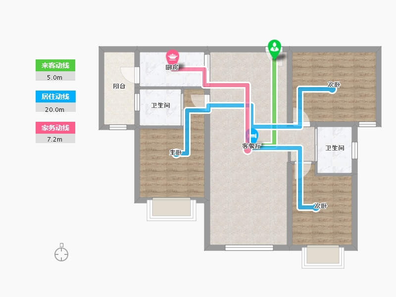 新疆维吾尔自治区-阿克苏地区-澜岸花园-86.06-户型库-动静线