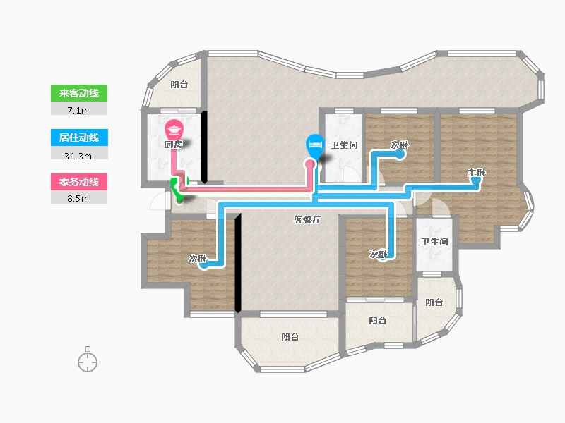 贵州省-黔南布依族苗族自治州-荔波新天地-153.71-户型库-动静线