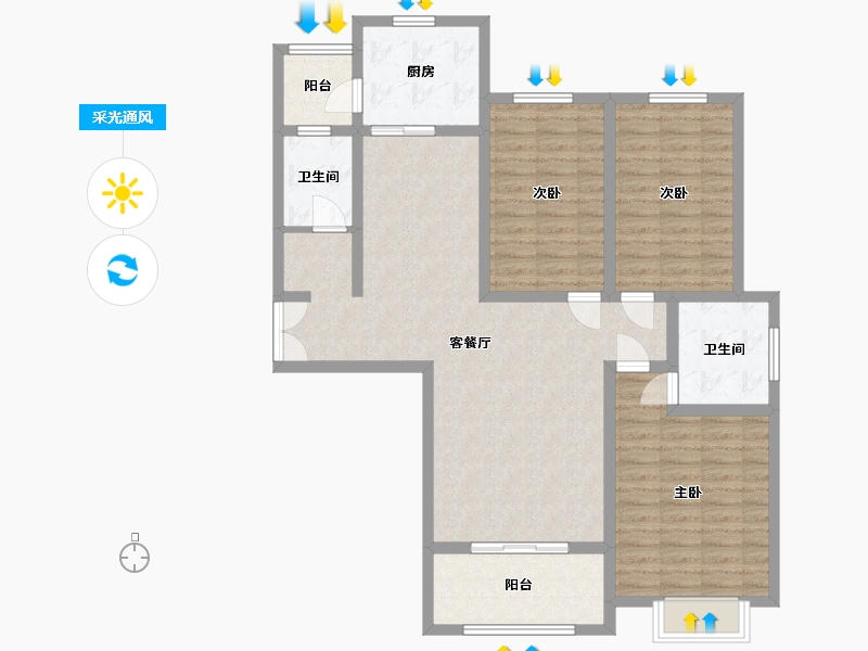 河南省-开封市-清风雅居-109.00-户型库-采光通风