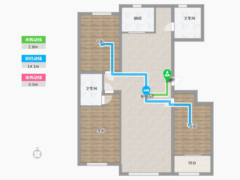 山东省-潍坊市-霍氏卡诺岛・北岛-123.00-户型库-动静线