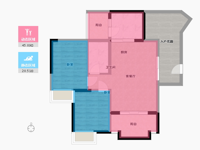 广东省-广州市-好美华庭-70.01-户型库-动静分区