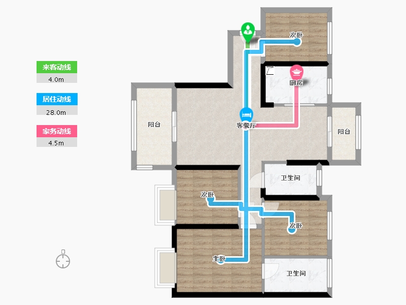 湖南省-长沙市-长房云时代-94.25-户型库-动静线