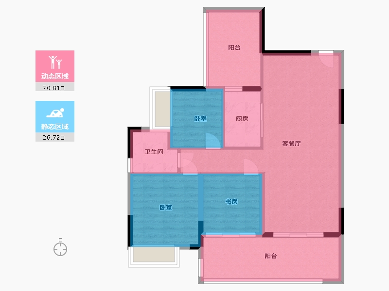 广东省-广州市-好美华庭-88.00-户型库-动静分区