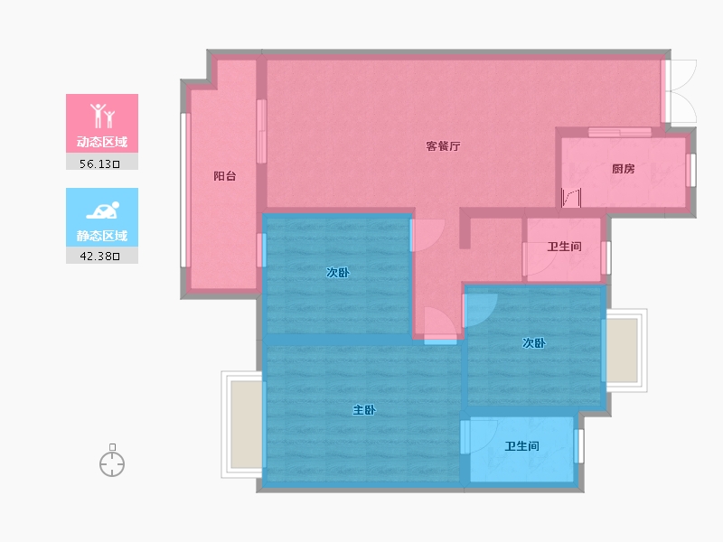 湖北省-黄冈市-铁投书香林语-87.50-户型库-动静分区