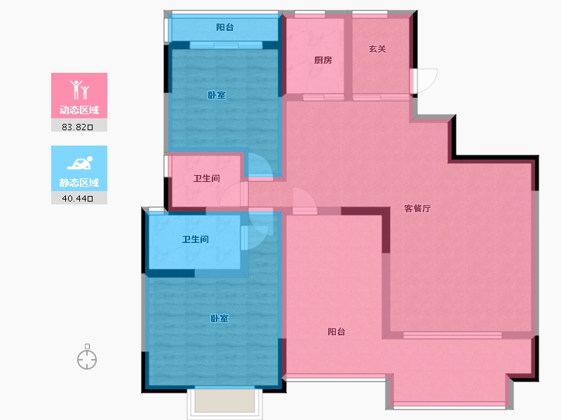 湖南省-衡阳市-康馨苑-110.05-户型库-动静分区