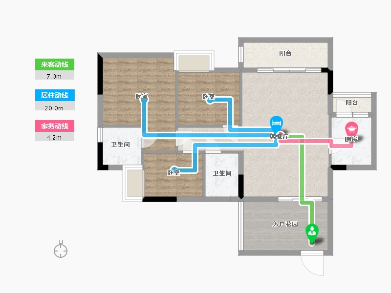 广东省-广州市-好美华庭-88.01-户型库-动静线