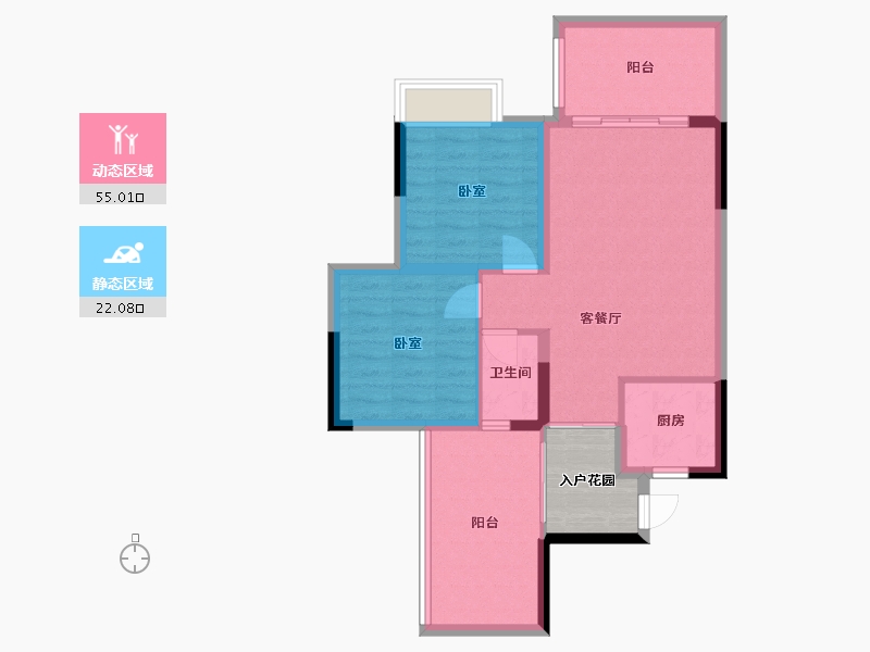 广东省-广州市-好美华庭-73.39-户型库-动静分区