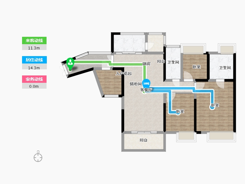 广东省-广州市-中惠壁珑湾-114.00-户型库-动静线