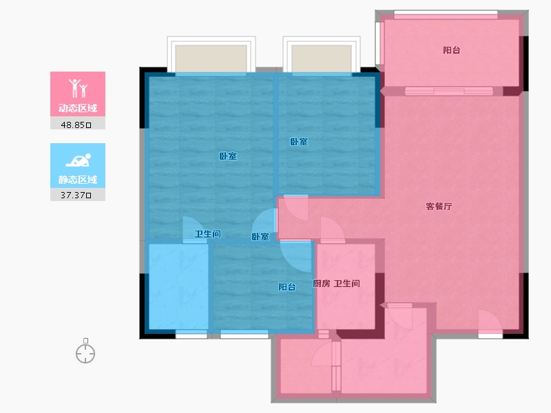 广东省-广州市-逸涛湾-77.00-户型库-动静分区