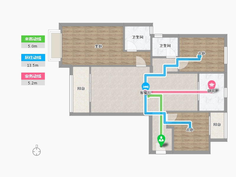 湖北省-武汉市-弘阳印月府-91.80-户型库-动静线