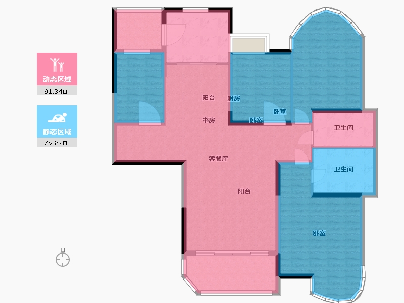 广东省-广州市-华南新城-152.58-户型库-动静分区