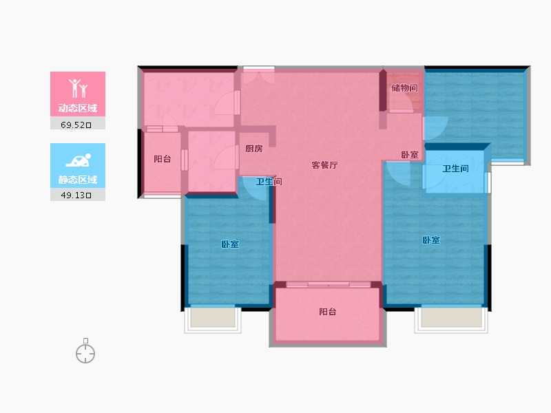 广东省-广州市-华南新城-106.75-户型库-动静分区