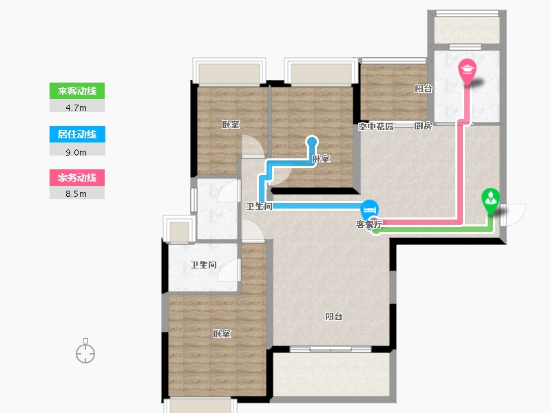 广东省-广州市-华南新城-114.00-户型库-动静线