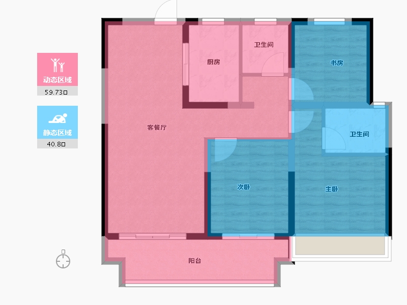 河南省-平顶山市-中梁壹号院-90.00-户型库-动静分区