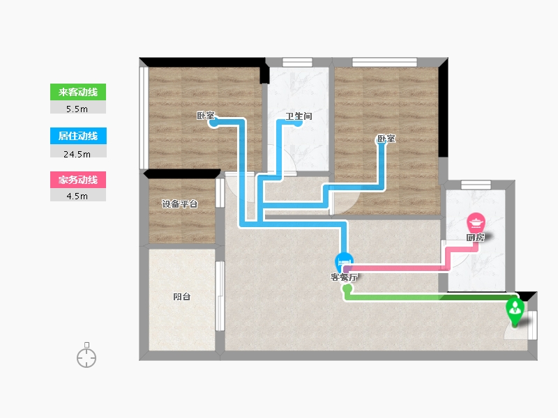 湖北省-武汉市-陌陌屋-65.08-户型库-动静线