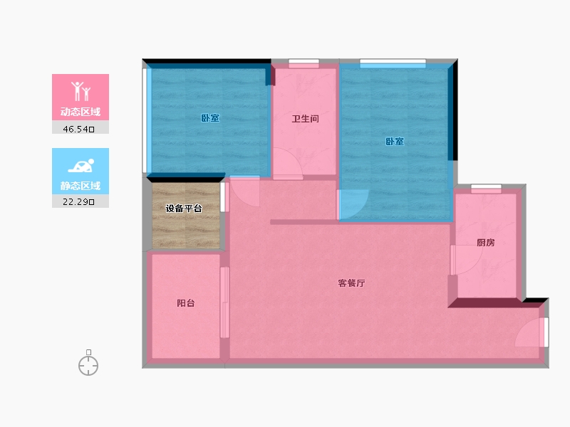 湖北省-武汉市-陌陌屋-65.08-户型库-动静分区