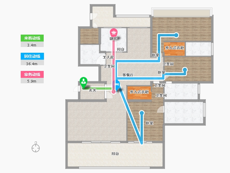 广东省-广州市-新天半山墅-217.27-户型库-动静线