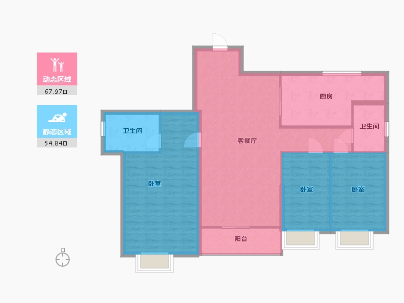 广东省-佛山市-东逸湾-112.05-户型库-动静分区