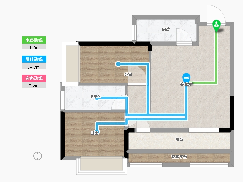 湖北省-武汉市-陌陌屋-66.00-户型库-动静线