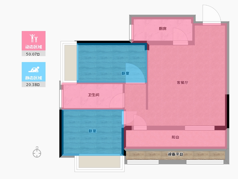 湖北省-武汉市-陌陌屋-66.00-户型库-动静分区