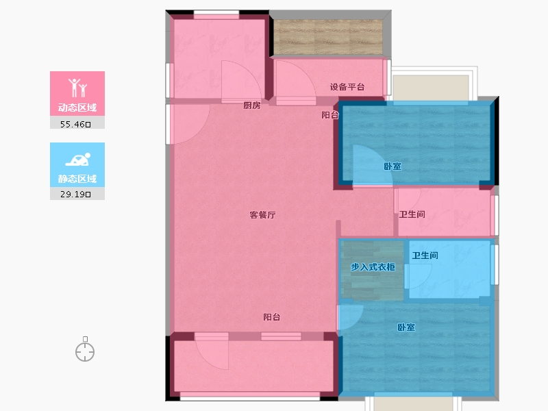 湖北省-武汉市-陌陌屋-79.00-户型库-动静分区