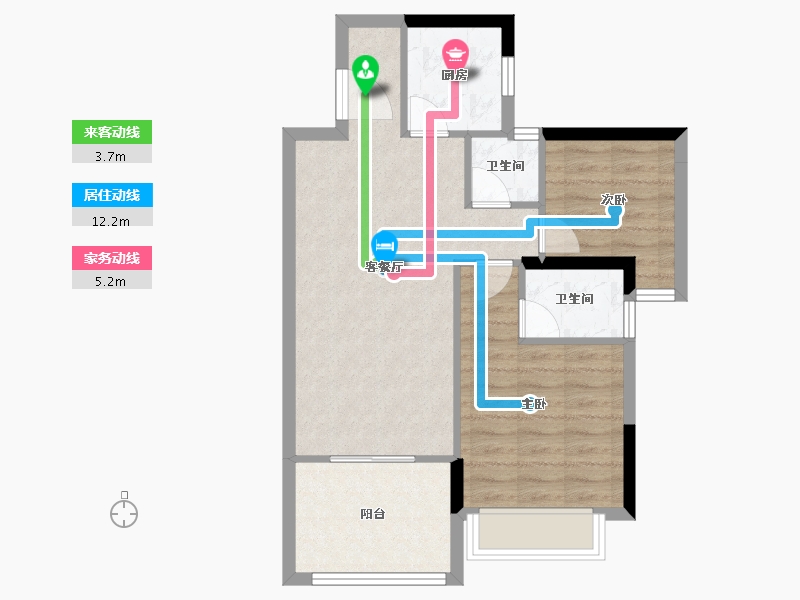 广东省-汕头市-香樟美地-64.00-户型库-动静线