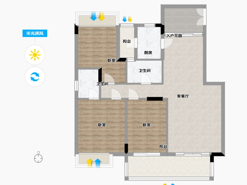 广东省-广州市-路劲悦峰-101.10-户型库-采光通风