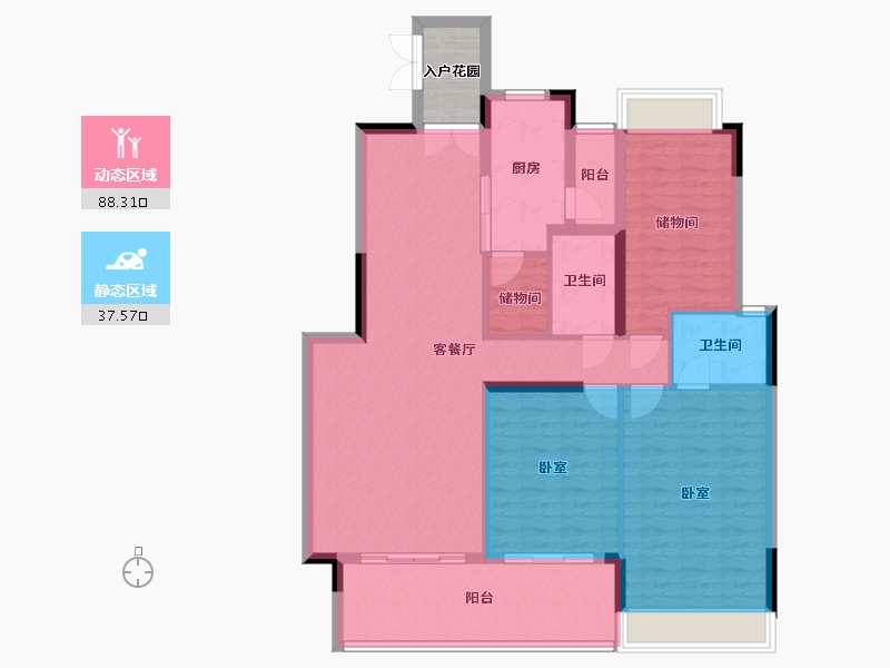 广东省-广州市-路劲悦峰-118.01-户型库-动静分区