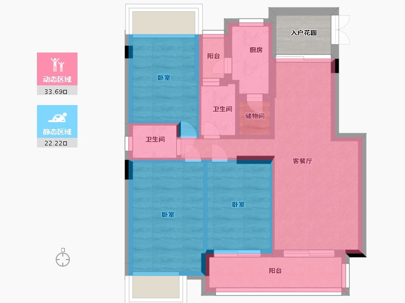 广东省-广州市-路劲悦峰-51.15-户型库-动静分区