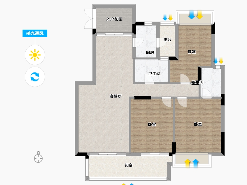 广东省-广州市-路劲悦峰-99.00-户型库-采光通风