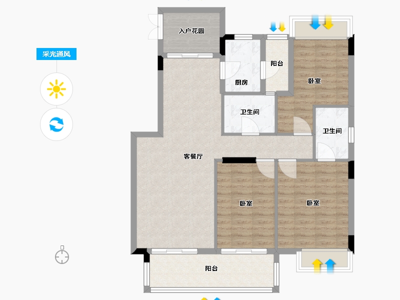 广东省-广州市-路劲悦峰-97.07-户型库-采光通风