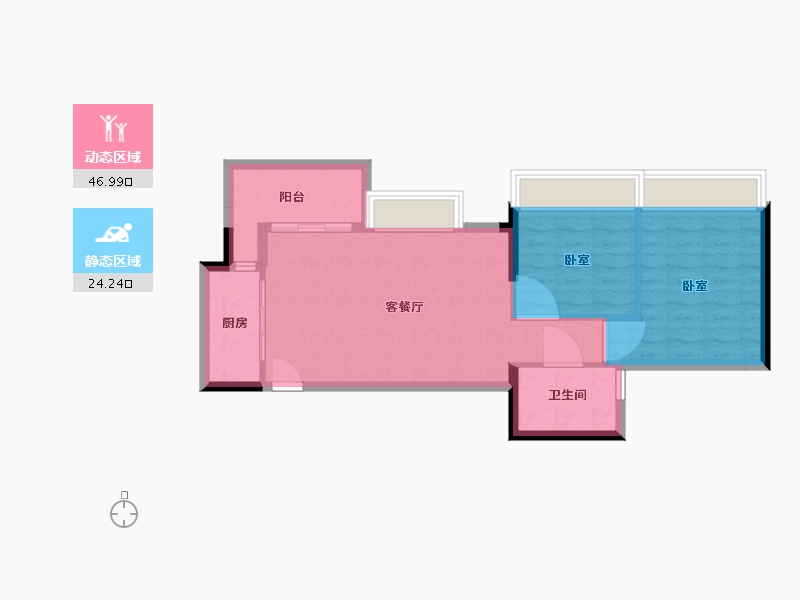 广东省-广州市-路劲悦峰-64.20-户型库-动静分区