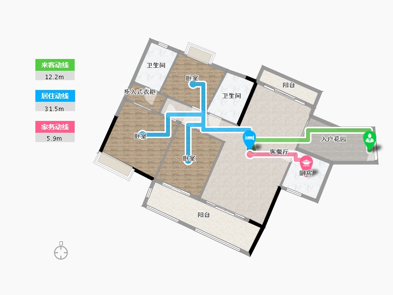 广东省-广州市-汇东国际花园-175.50-户型库-动静线