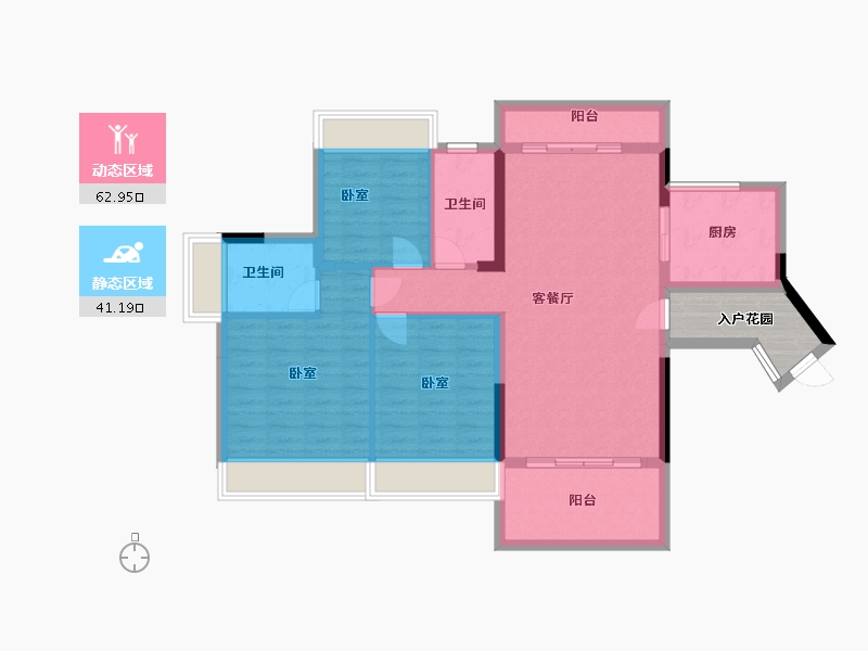 广东省-广州市-汇东国际花园-98.94-户型库-动静分区