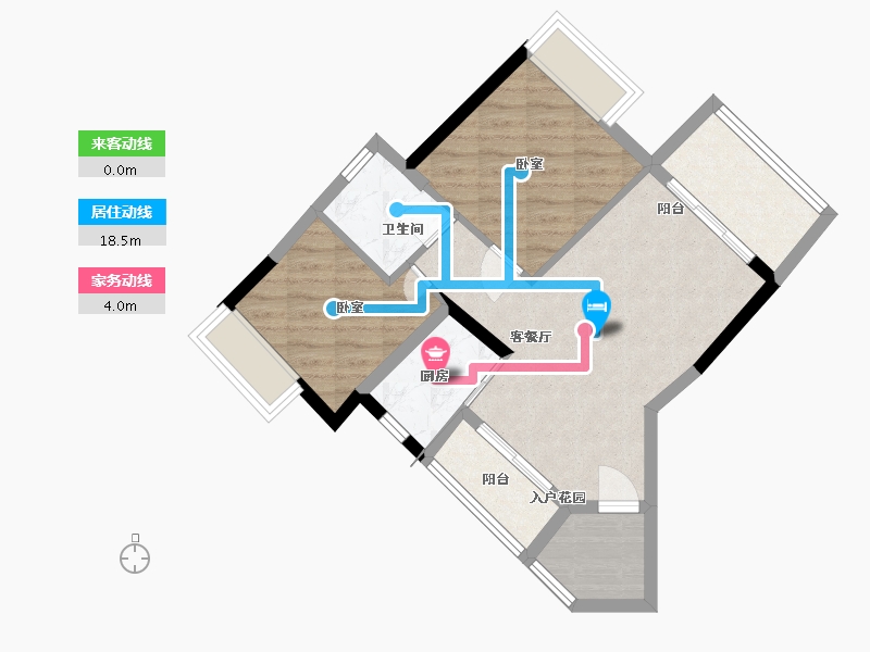 广东省-广州市-汇东国际花园-60.15-户型库-动静线