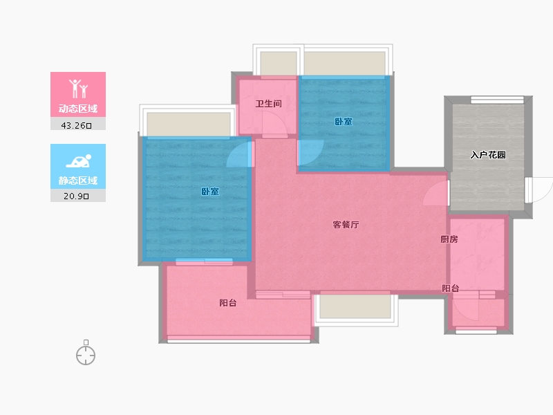 广东省-广州市-轩逸荟-64.68-户型库-动静分区