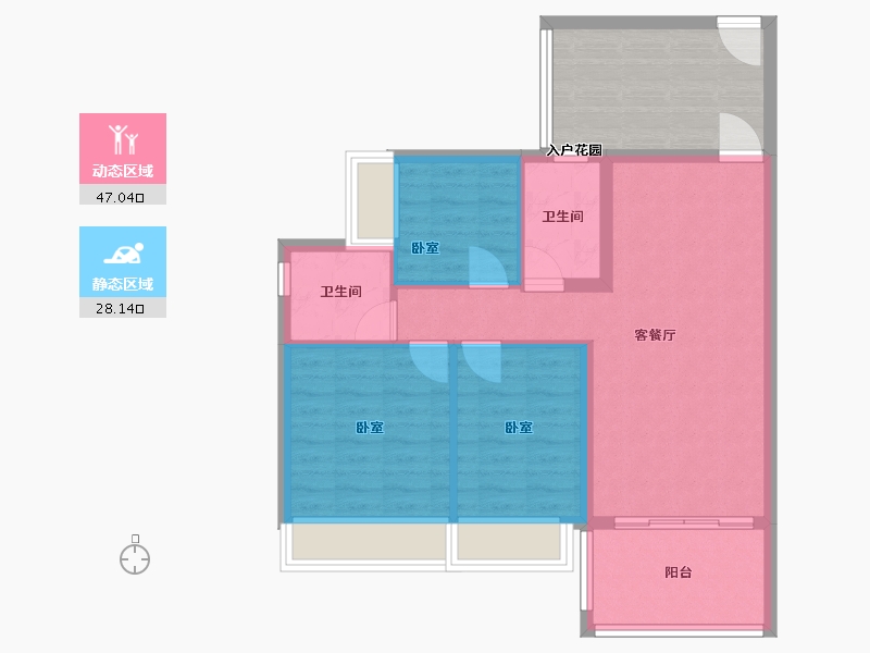 广东省-广州市-轩逸荟-78.01-户型库-动静分区