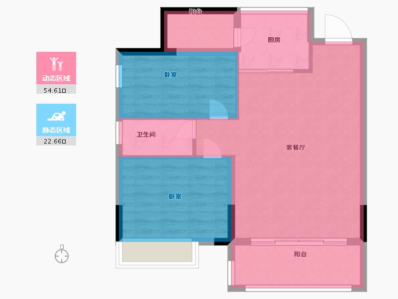 广东省-广州市-轩逸荟-70.00-户型库-动静分区