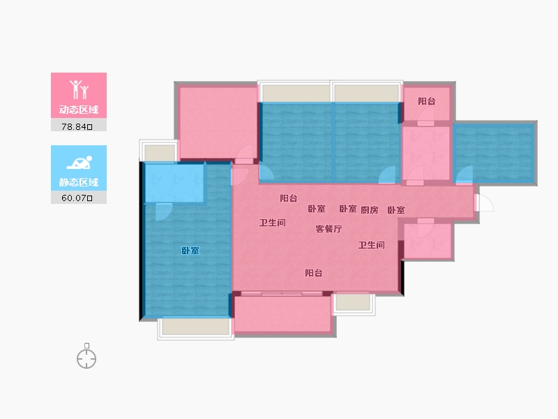 广东省-深圳市-万科翰邻城-126.02-户型库-动静分区