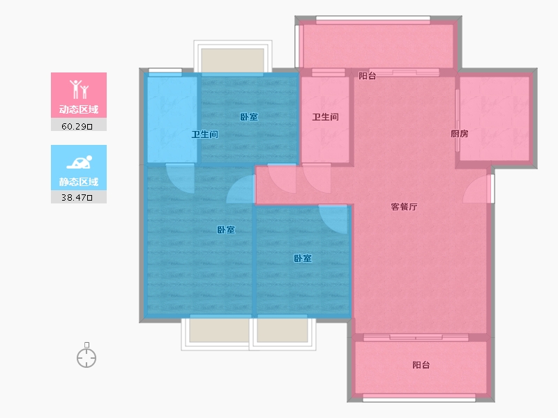 广东省-韶关市-顺景家园-90.00-户型库-动静分区