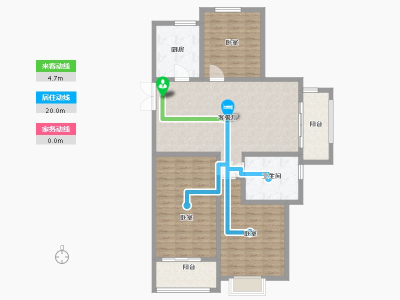 江苏省-泰州市-金通玉兰园-104.00-户型库-动静线