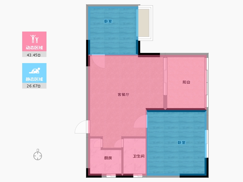 广东省-广州市-云山名都-65.00-户型库-动静分区