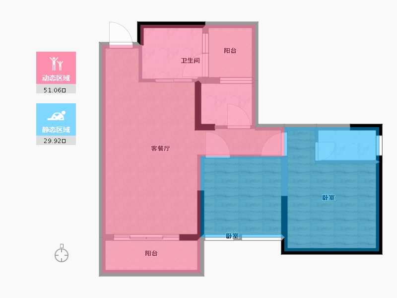 广东省-韶关市-卓越雅苑-72.00-户型库-动静分区