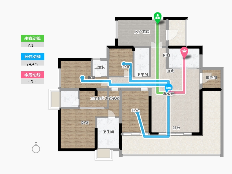 广东省-深圳市-万科翰邻城-133.00-户型库-动静线