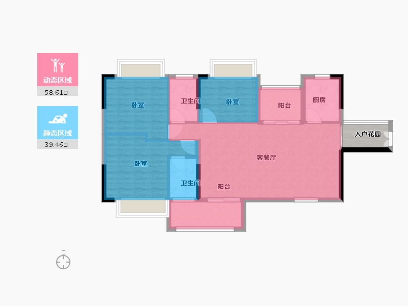 广东省-韶关市-顺景家园-92.00-户型库-动静分区