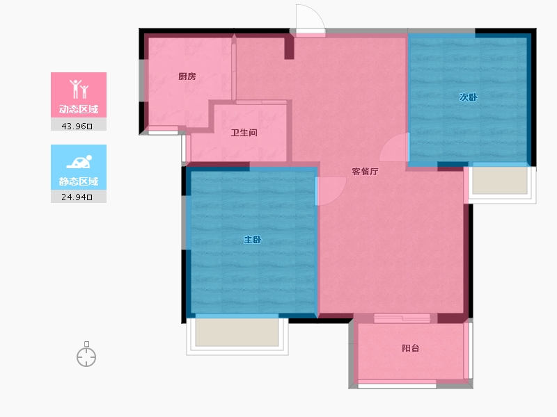 江苏省-常州市-锦绣天地-61.81-户型库-动静分区