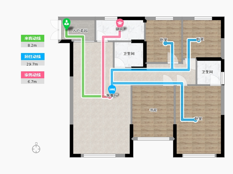 湖北省-武汉市-悦达新天地-104.00-户型库-动静线