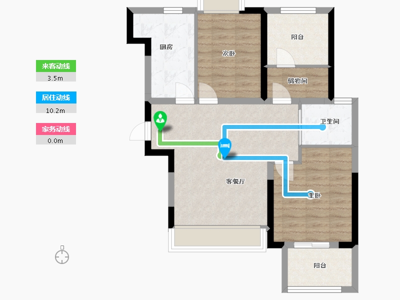 江苏省-常州市-锦绣天地-68.20-户型库-动静线