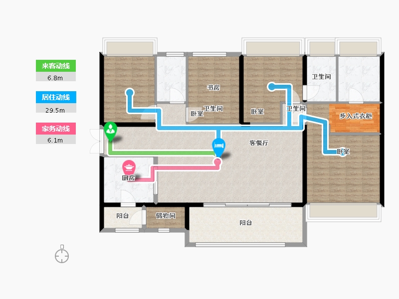 广东省-广州市-万科欧泊-150.00-户型库-动静线