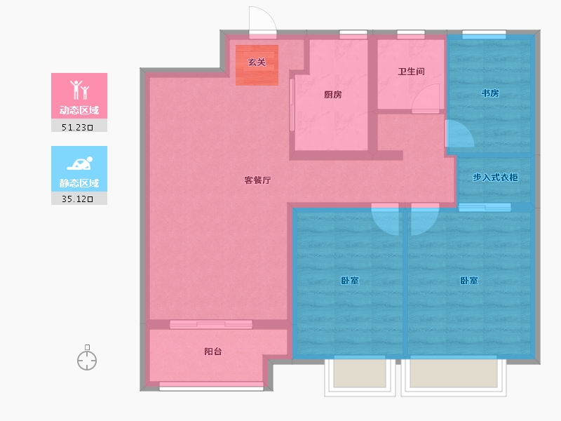 河北省-保定市-朝阳首府-77.00-户型库-动静分区